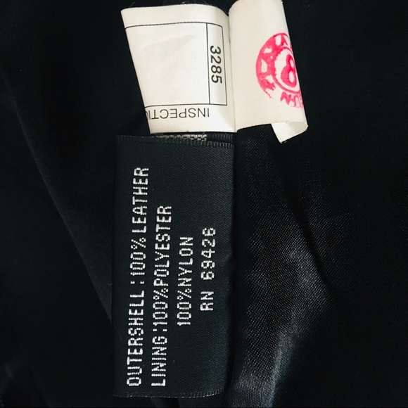 PELLE STUDIO double breasted black leather coat - Picture 6 of 6